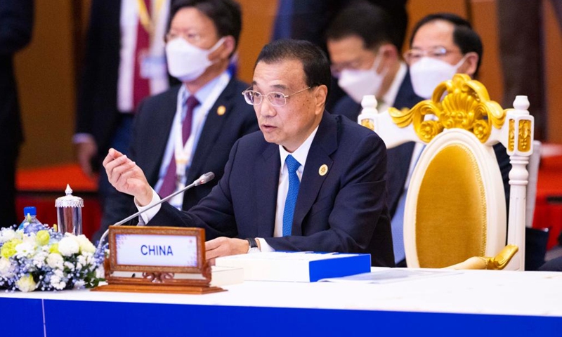 Chinese Premier Li Keqiang attends the 25th China-ASEAN Summit in Phnom Penh, Cambodia, Nov. 11, 2022.(Photo: Xinhua)