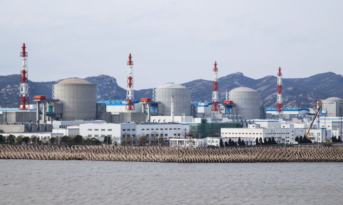 Photo taken on December 16, 2022 shows the Tianwan Nuclear Power Plant in Lianyungang, East China's Jiangsu Province. The plant's power generation exceeds 50 billion kilowatt-hours this year, hitting a new record. Photo: VCG