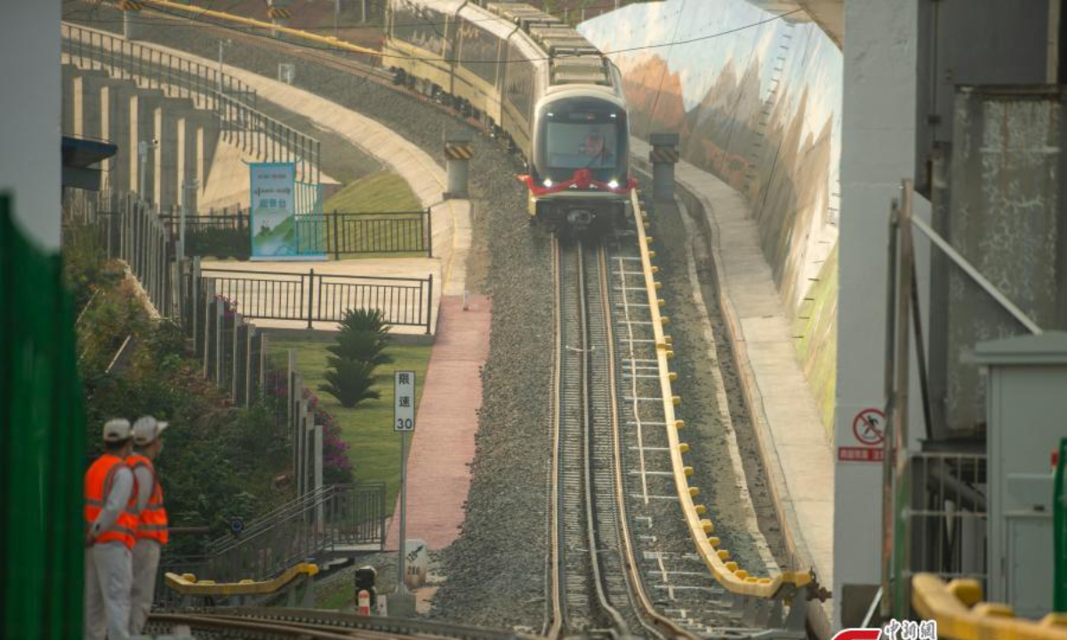 China's first rackandpinion railway train rolls off production line