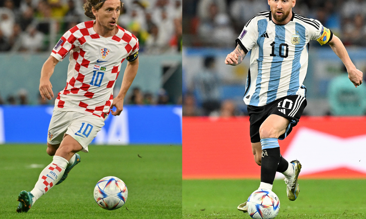 This combination picture made on December 11, 2022 shows Croatia’s Luka Modric (left) set for showdown with Argentina’s Lionel Messi in Doha. Photo: AFP
