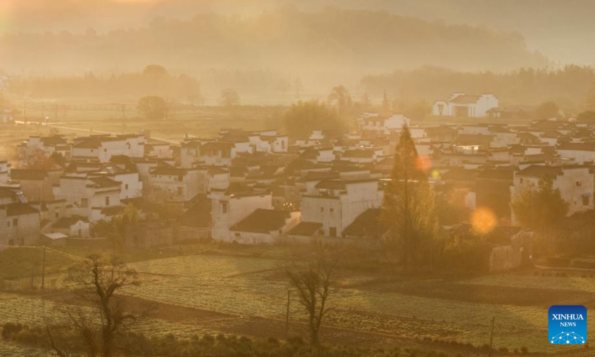 This photo taken on Nov 24, 2022 shows the scenery in Lucun Village of Yixian County in Huangshan City, east China's Anhui Province. Photo:Xinhua