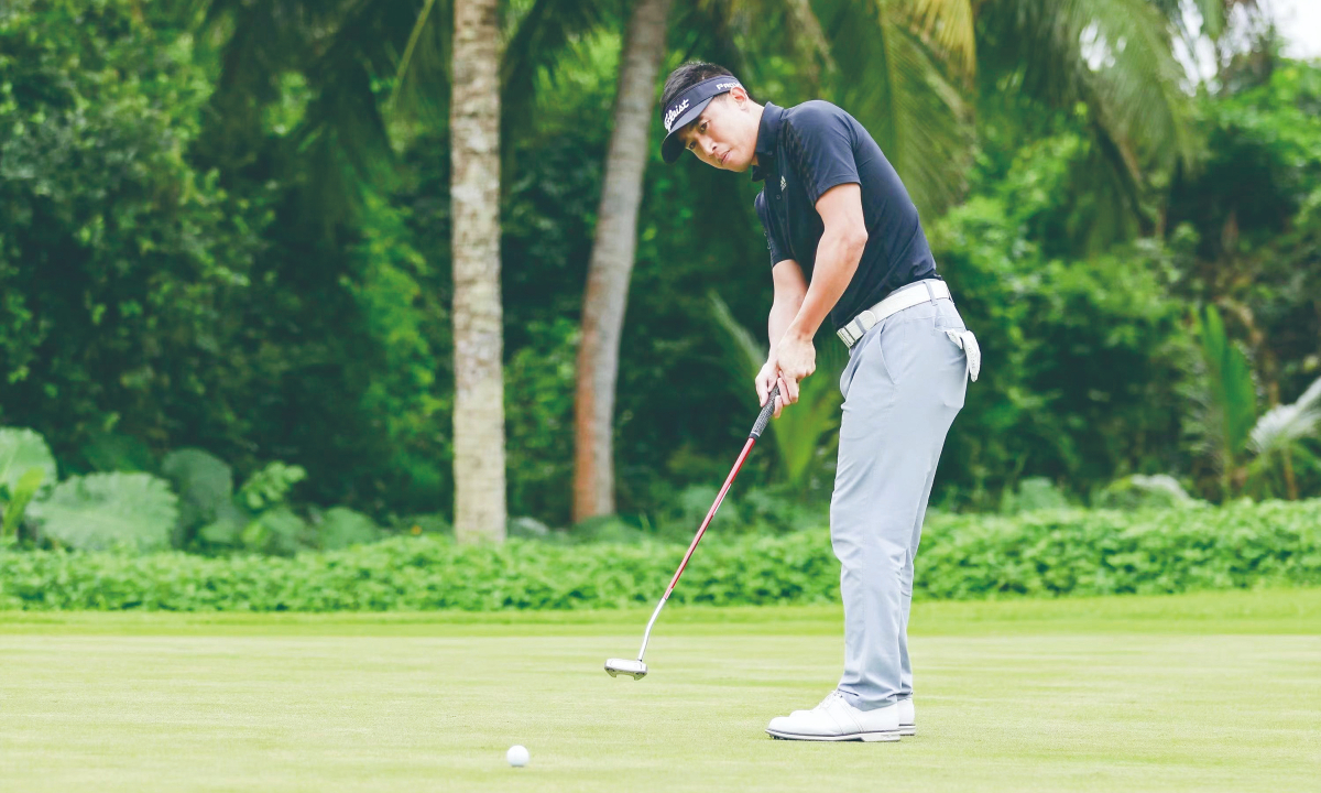 Chinese golfer Ma Chengyao competes at the BFA International Convention Center Golf Club in South China’s Hainan Province on December 8, 2022. Photo: Courtesy of the CGA