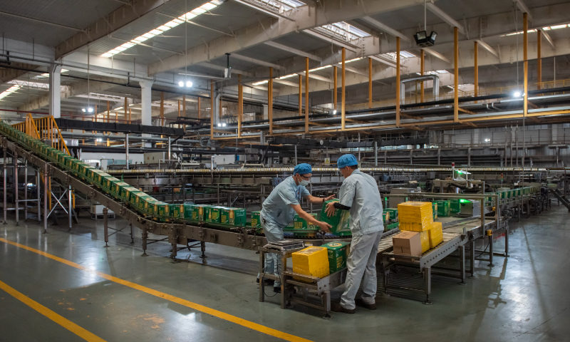 A beer factory in Guangzhou on October 10, 2022 Photo: VCG