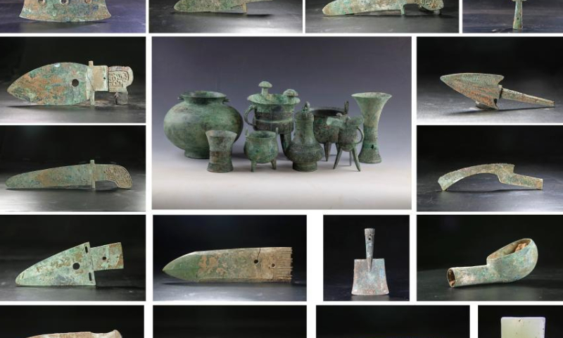 Relics unearthed from the Taojiaying site in central China's Henan Province. (Photo provided to China News Service by National Cultural Heritage Administration)