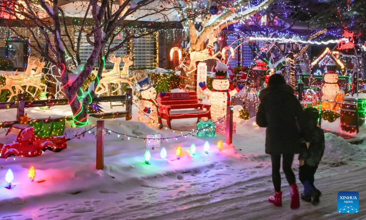 Christmas decorations seen in Vancouver Global Times