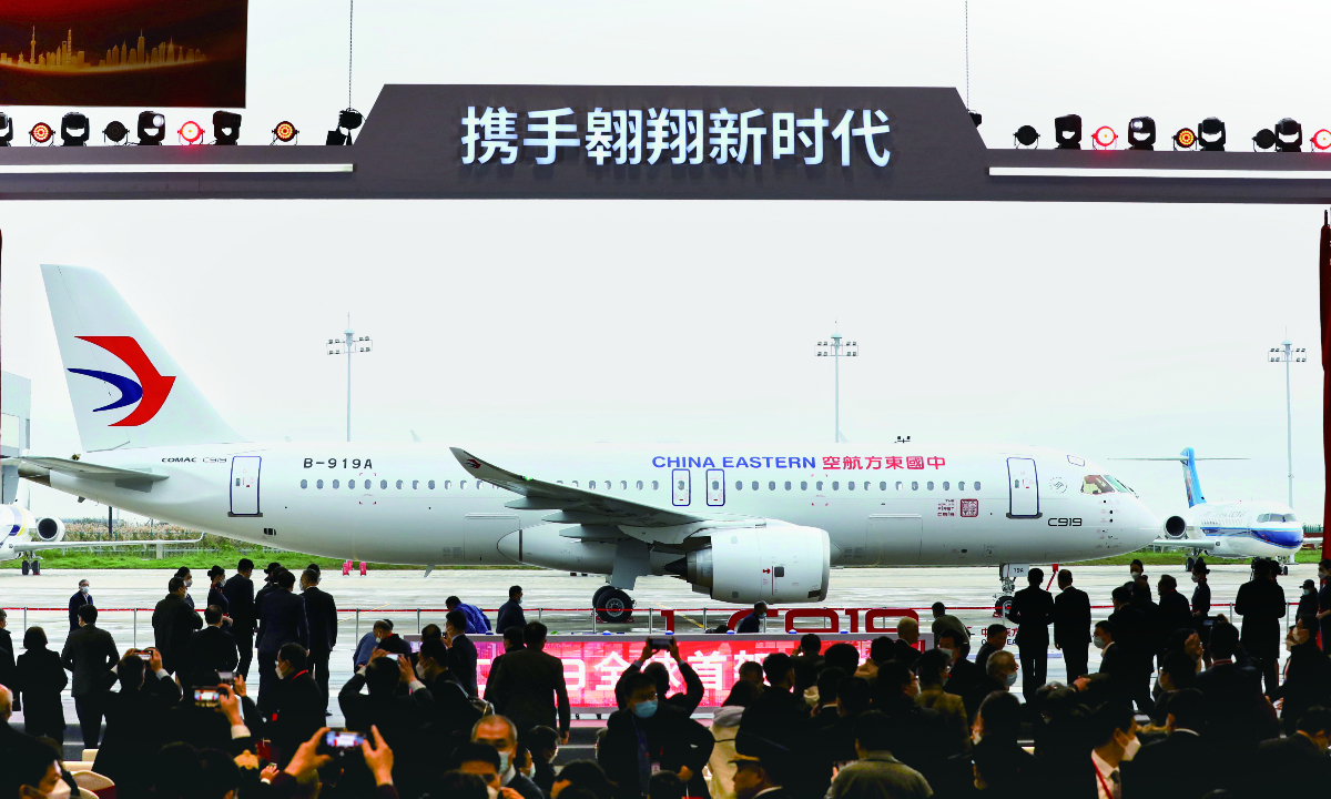 The first C919 large passenger aircraft is delivered to its first customer, China Eastern Airlines, on December 9, 2022. Photo: Courtesy of China Eastern Airlines