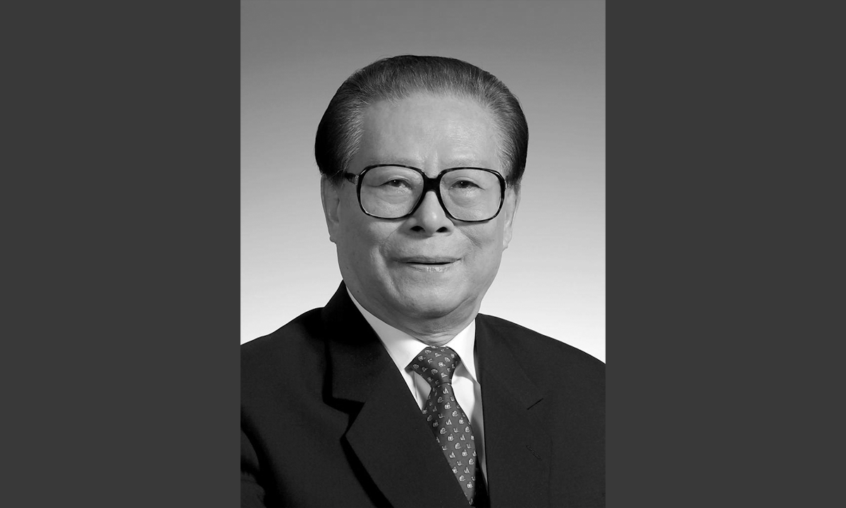 A file photo of Jiang Zemin. Photo:Xinhua