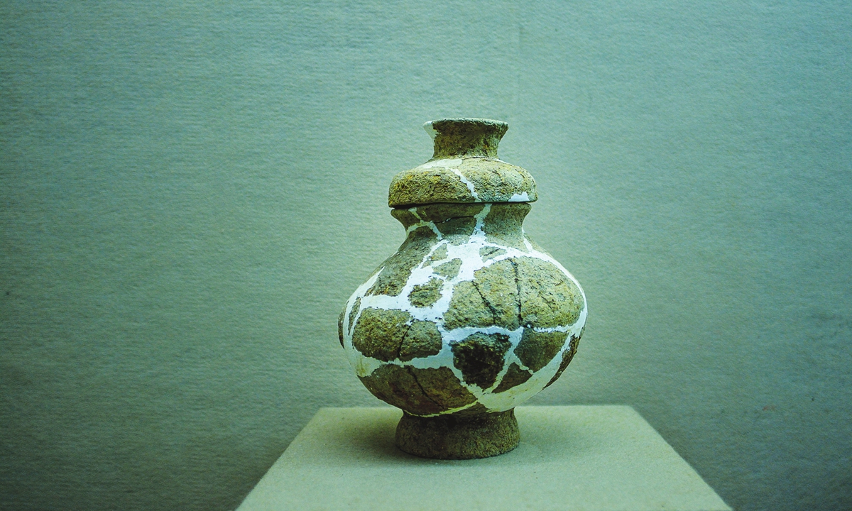 A pottery jar found in the Mabaren Ruins in Guangdong Province Photo: VCG