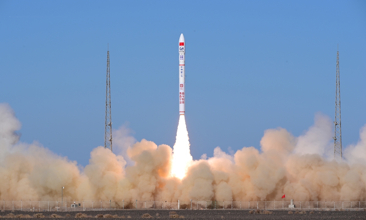 Chinese private satellite firm Galactic Energy sends five satellites into a solar synchronous orbit on November 16, 2022. Photo:Wang Jiangbo