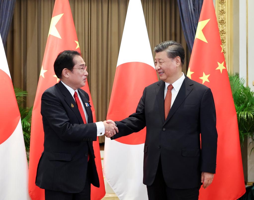 Chinese President Xi Jinping meets with Japanese Prime Minister Fumio Kishida in Bangkok, Thailand, Nov. 17, 2022.Photo: Xinhua 