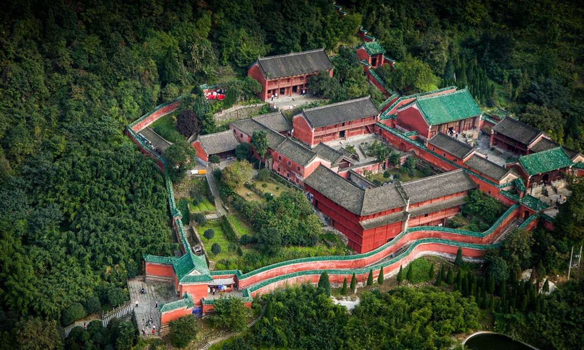 An ancient building complex located in the Wudang Mountains in Hubei Province Photo: IC