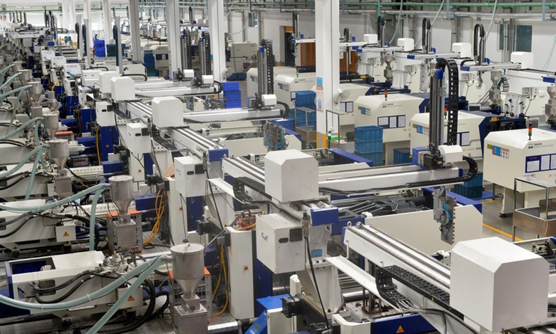 This photo shows the production line of Luencheong Dispensing Pump (Thailand) Co., Ltd, in the Thai-Chinese Rayong industrial zone in Rayong Province, Thailand, Nov. 8, 2022. (Xinhua/Rachen Sageamsak)