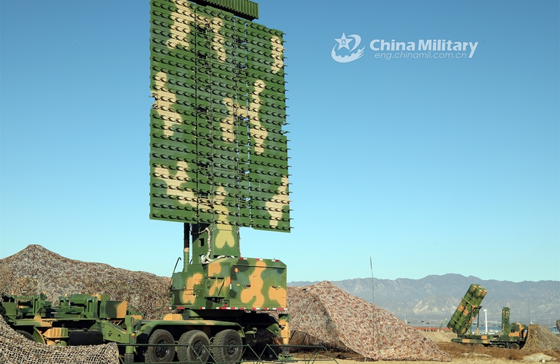 A vehicle-mounted radar system attached to a surface-to-air missile brigade of the air force under the PLA Central Theater Command provides surveillance during a round-the-clock combat training exercise on November 3, 2022. (eng.chinamil.com.cn/Photo by Liu Yang)