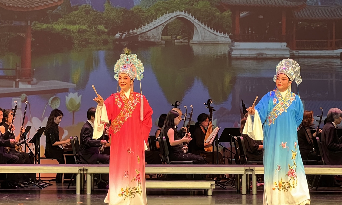 Famous Yueju Opera artists perform The Butterfly Lovers at the 5th US Legacy Art Festival in Los Angeles on August 6, 2022.Photo: VCG