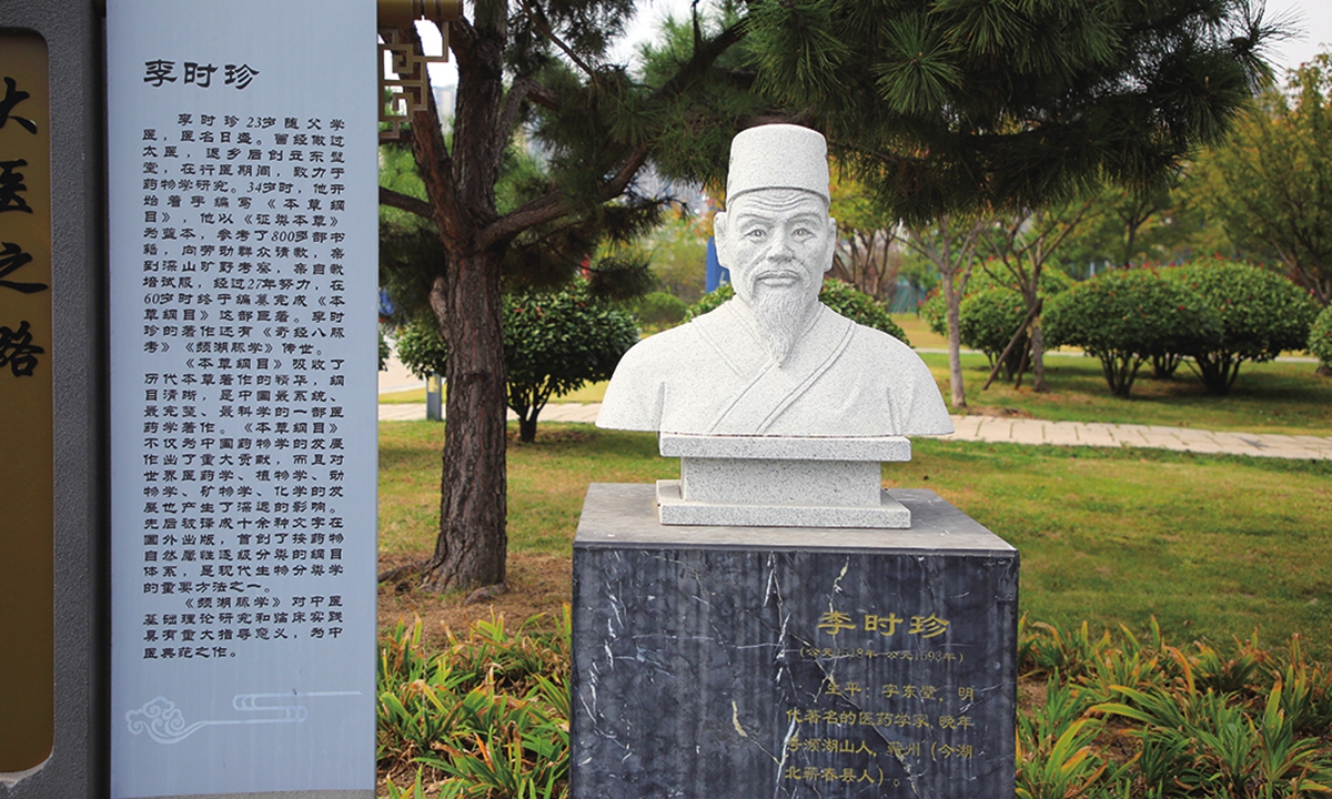 The statue of Li Shizhen Photo: VCG
