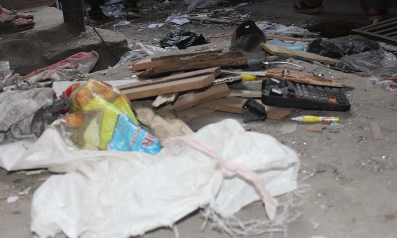 This photo taken on Dec. 6, 2022 shows the site of a blast in Jalalabad city, the capital of eastern Nangarhar province, Afghanistan. Nine people have been confirmed wounded as a blast rocked a currency exchange market here on Tuesday, local TV channel the Tolonews reported.(Photo: Xinhua)