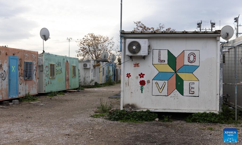 Photo taken on Dec. 12, 2022 shows an empty area in the Eleonas camp in Athens, Greece.(Photo: Xinhua)