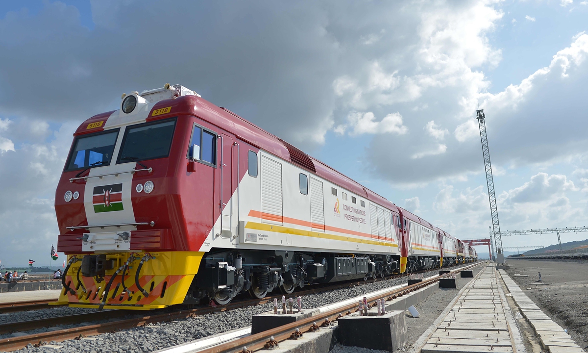 A view of the Mombasa-Nairobi railway in Kenya, built by China Road and Bridge Corporation, in May 2017 Photo: VCG