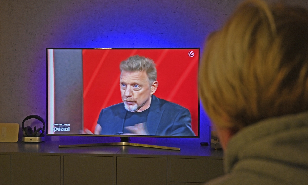 Former tennis star Boris Becker gives his first interview after release from a British prison on December 20, 2022. Photo: AFP