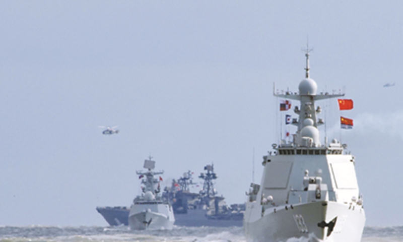 Chinese and Russian naval forces successfully concluded their weeklong routine joint drills in the East China Sea on December 27, 2022. Photo: Courtesy of Li Yun