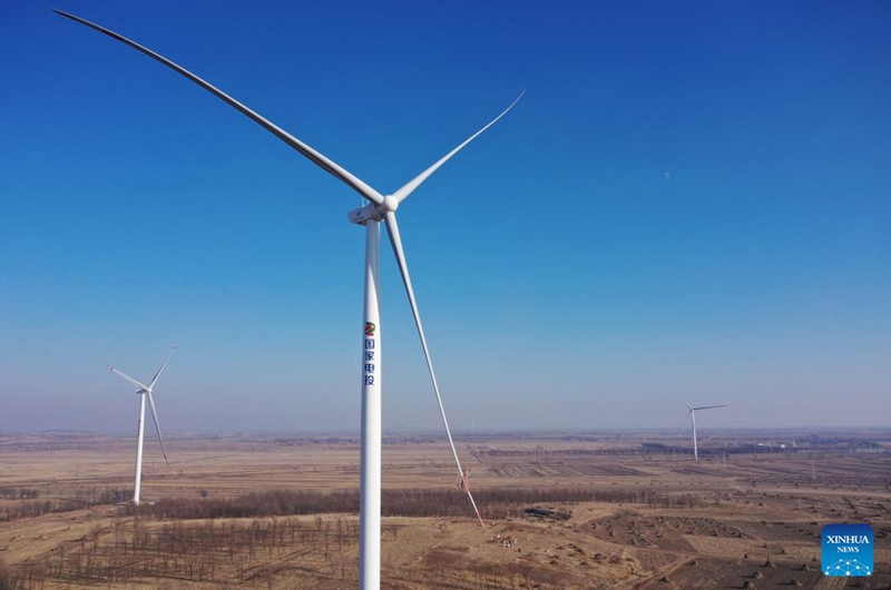 This photo shows a major onshore wind power project in northeast China's Liaoning Province, on Dec. 30, 2022. Liaoning Province in northeast China saw a major onshore wind power project connect to the state grid and go into operation on Saturday. Photo: Xinhua