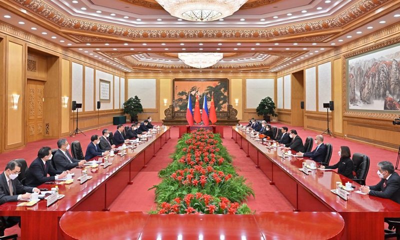 Chinese President Xi Jinping holds talks with Philippine President Ferdinand Romualdez Marcos Jr. at the Great Hall of the People in Beijing, capital of China, Jan. 4, 2023.(Photo: Xinhua)