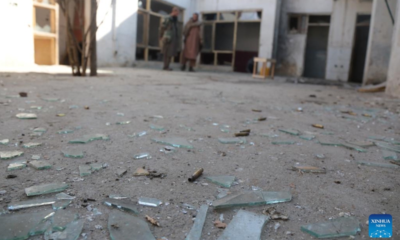 This photo taken on Jan. 5, 2023 shows the site of an operation against the hideout of Daesh (Islamic State) militants in Kabul, Afghanistan. Afghan security forces stormed a hideout of militants affiliated with the rival Islamic State (IS) outfit in the Afghan capital city of Kabul on Wednesday, killing seven people with several arrests, a government official said.(Photo: Xinhua)