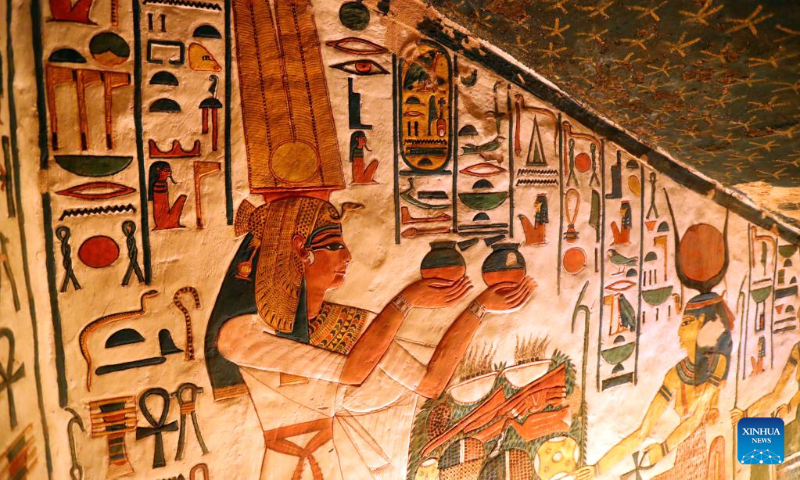 This photo taken on Jan. 24, 2023 shows a mural painting of 