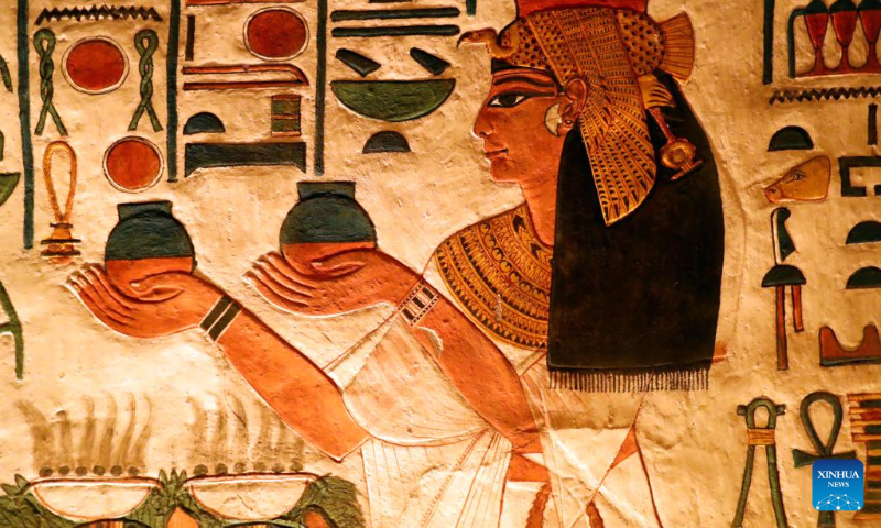 This photo taken on Jan. 24, 2023 shows a mural painting of 