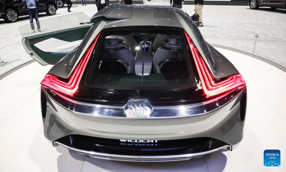 A Buick Wildcat concept vehicle is on display during the media preview of Chicago Auto Show in Chicago, the United States, Feb 9, 2023. Photo:Xinhua