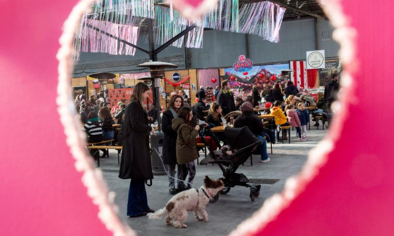 People visit the 4th Chocolate Fest in Athens, Greece, Feb. 11, 2023. Photo: Xinhua