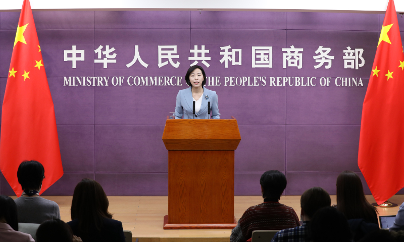 Shu Jueting, a spokesperson of the Ministry of Commerce of China Photo: VCG
