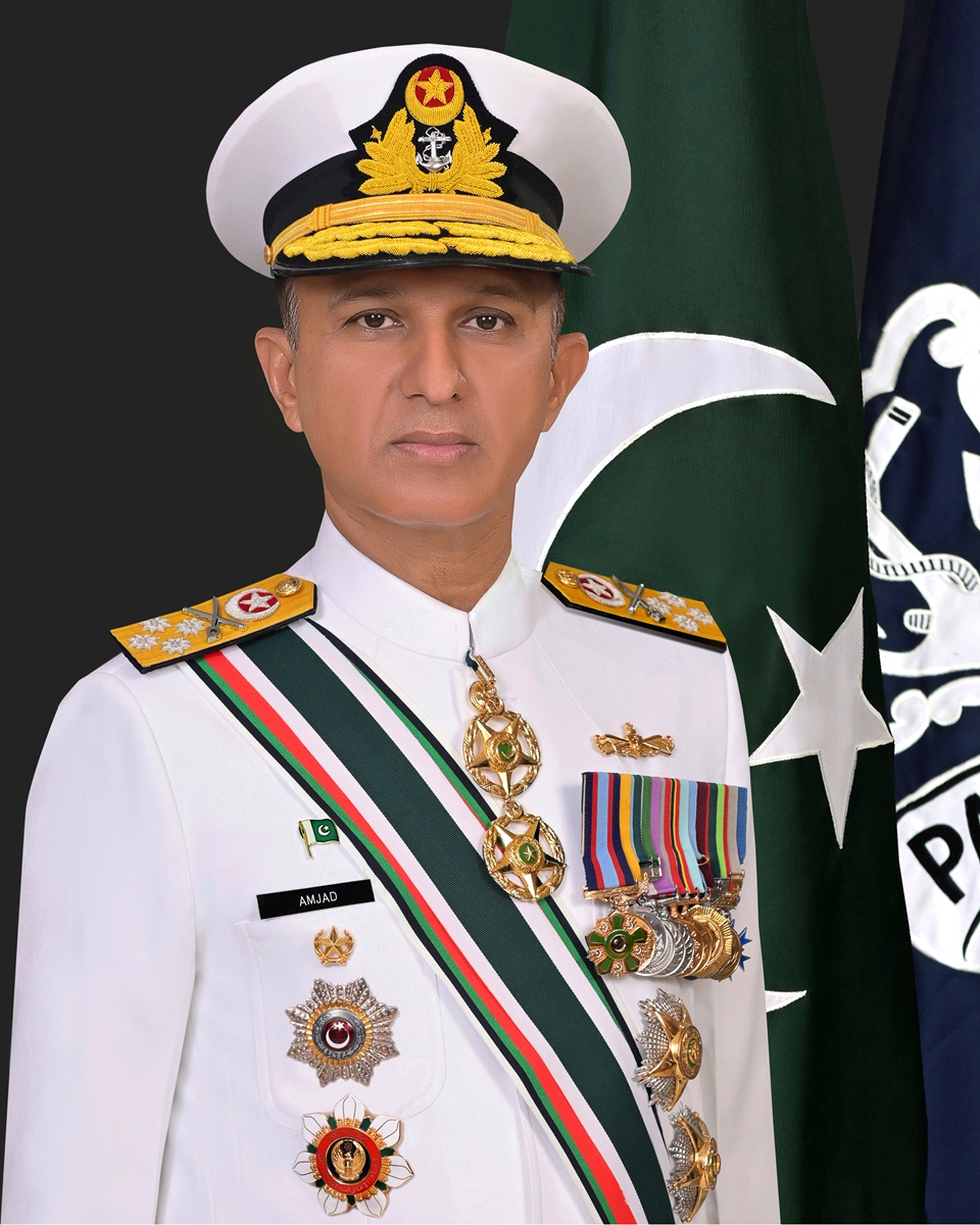 Admiral M Amjad Khan Niazi, Chief of the Naval Staff of the Pakistan Navy Photo: Courtesy of the Pakistan Navy