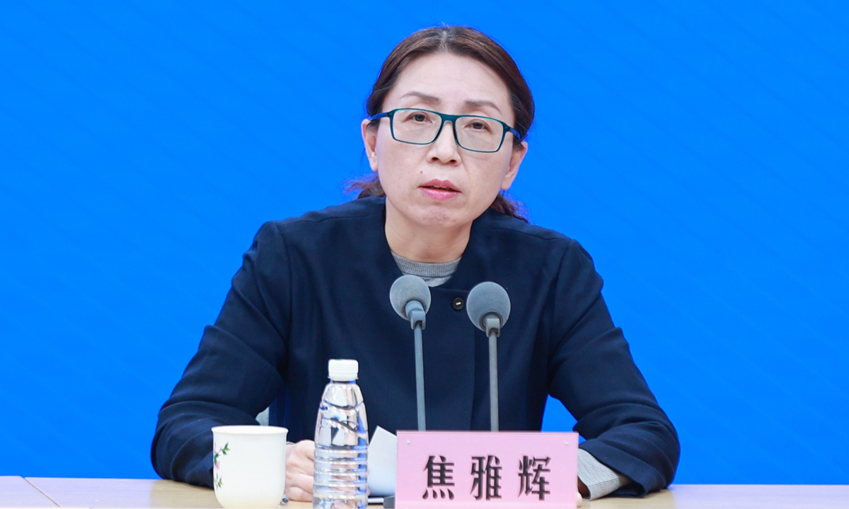 Jiao Yahui, a health official from the National Health Commission Photo: IC