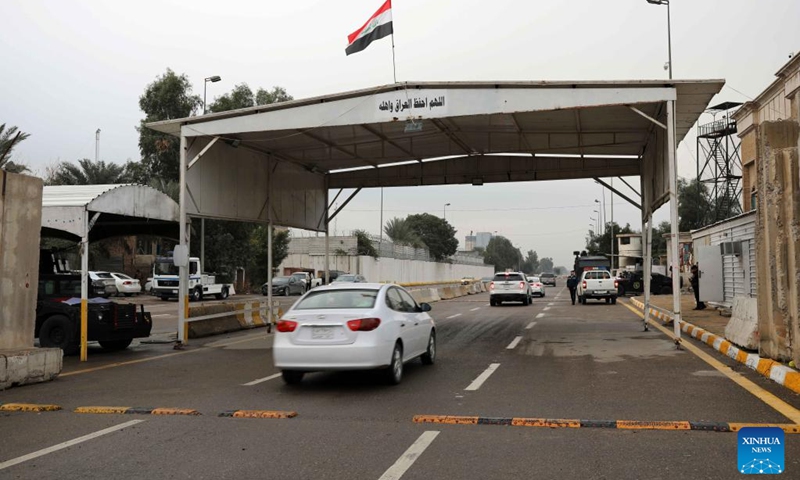 This photo taken on Jan. 8, 2023 shows one of the entrances to the Green Zone in Baghdad, Iraq. The Iraqi authorities decided on Sunday to reopen the entrances and streets to traffic in the heavily fortified Green Zone in central Baghdad. (Xinhua/Khalil Dawood)
