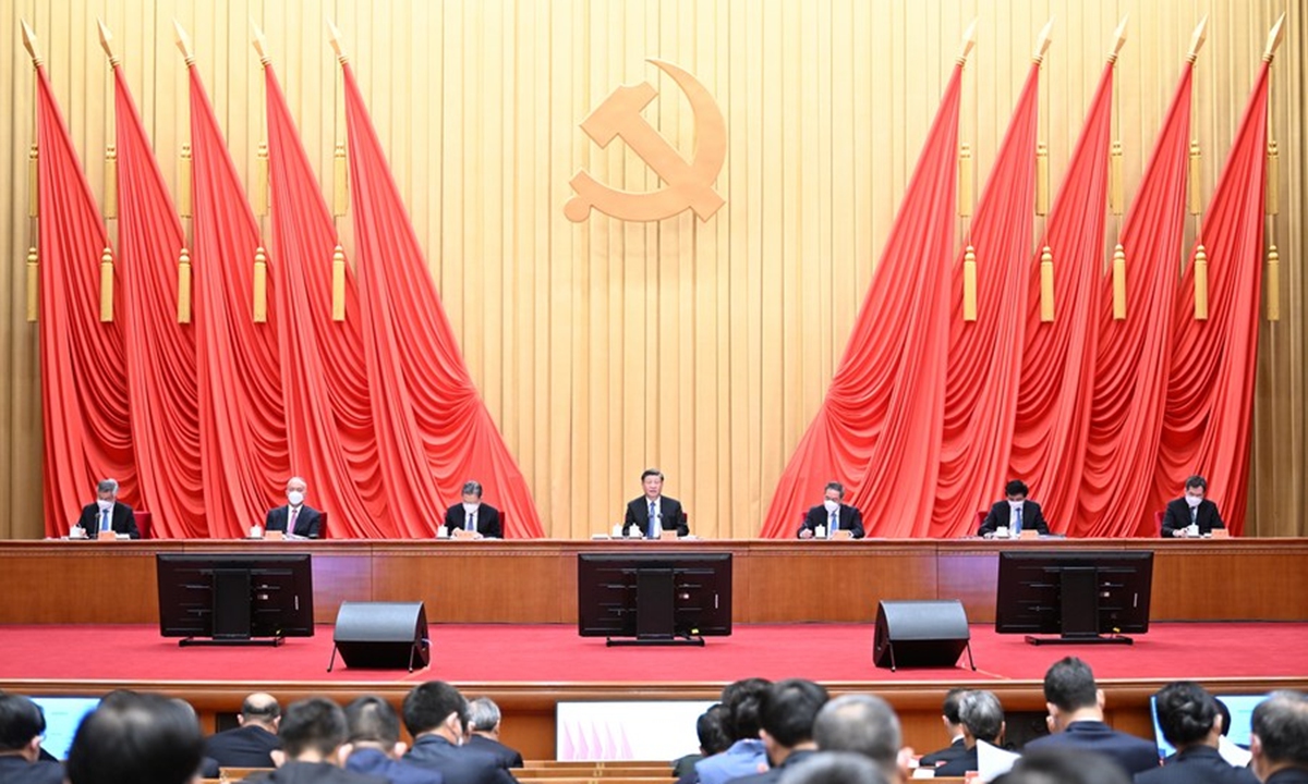 General secretary of the Communist Party of China (CPC) Central Committee Xi Jinping, also Chinese president and chairman of the Central Military Commission, addresses the second plenary session of the 20th CPC Central Commission for Discipline Inspection in Beijing, capital of China, January 9, 2023. Li Qiang, Zhao Leji, Wang Huning, Cai Qi, Ding Xuexiang and Li Xi attended the meeting. Photo: Xinhua