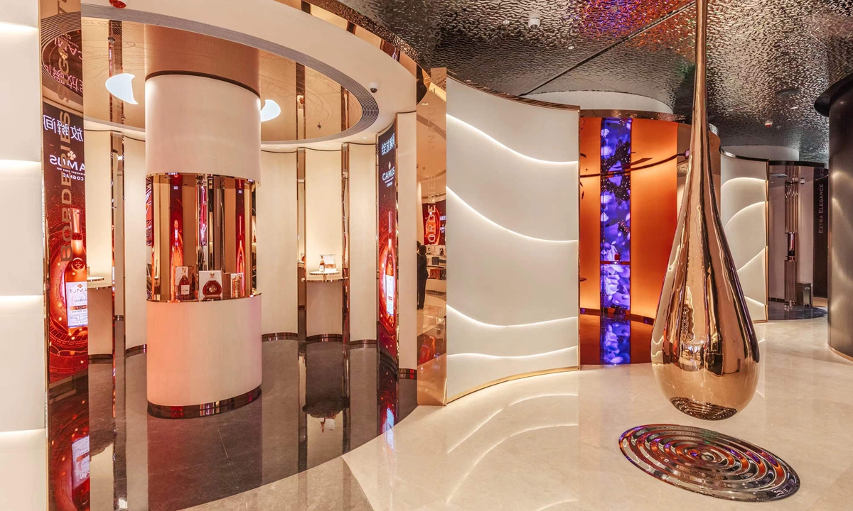 The Camus Cognac Gallery Boutique displays a full range of Camus products and rare Cognac exhibits. Photo: Courtesy of Camus Cognac