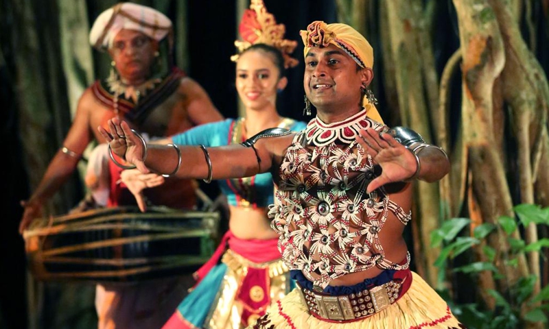 Dancers perform during a cultural dance show to promote tourism in Colombo, Sri Lanka, on Jan. 17, 2023.(Photo: Xinhua)