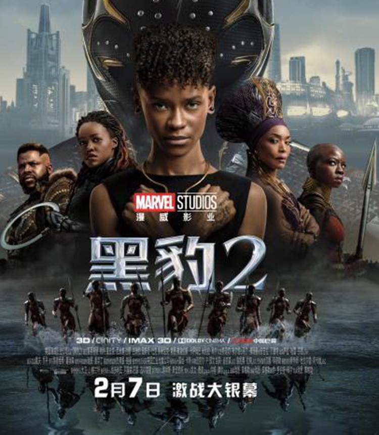 Promotional material of <em>Black Panther: Wakanda Forever</em> Photo: Snapshow of Sina Weibo