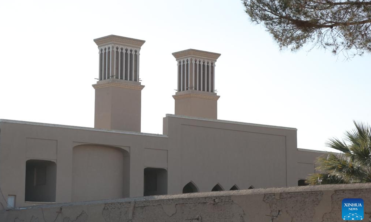 This photo taken on Jan. 24, 2023 shows wind catchers in Yazd, Iran.