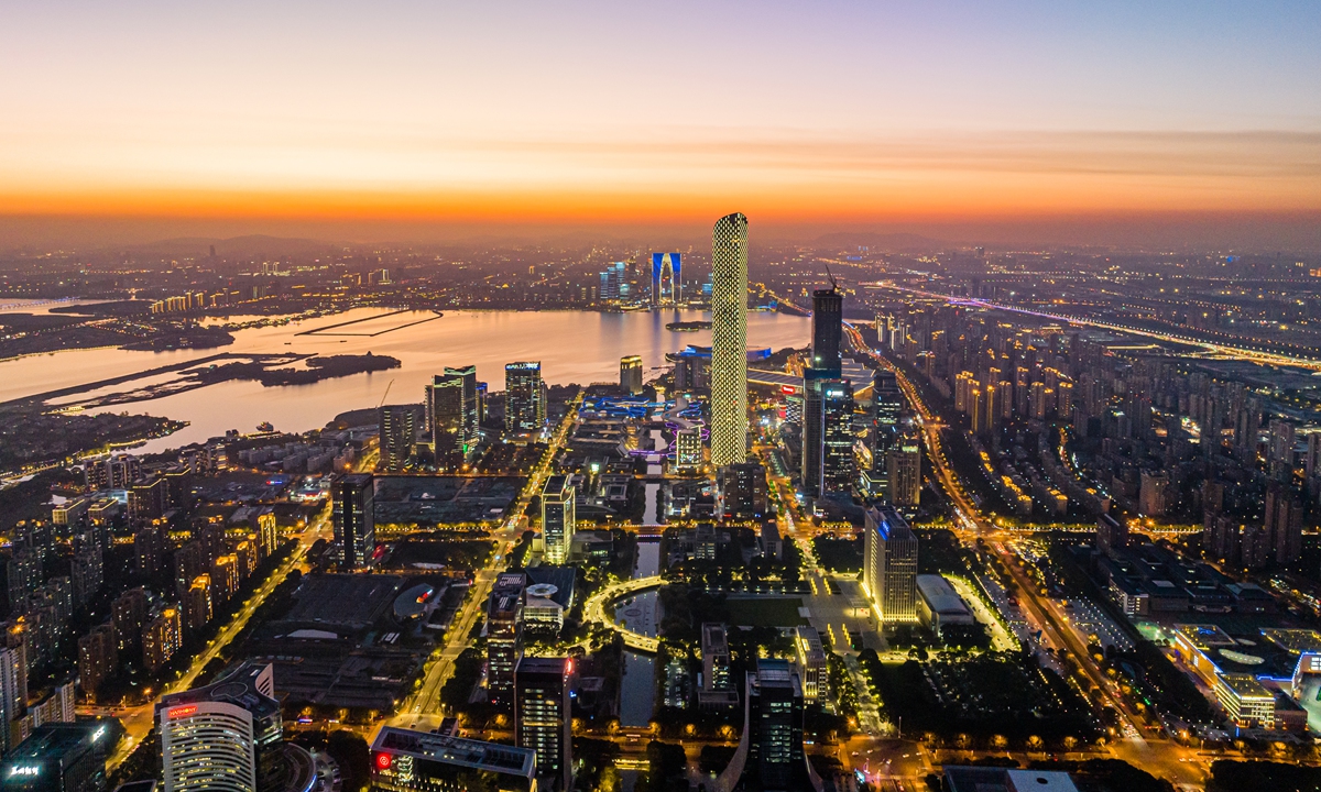 Aerial view of the China-Singapore Suzhou Industrial Park File photo: VCG