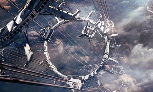 The space elevator in The Wandering Earth II Photo: Courtesy of Maoyan