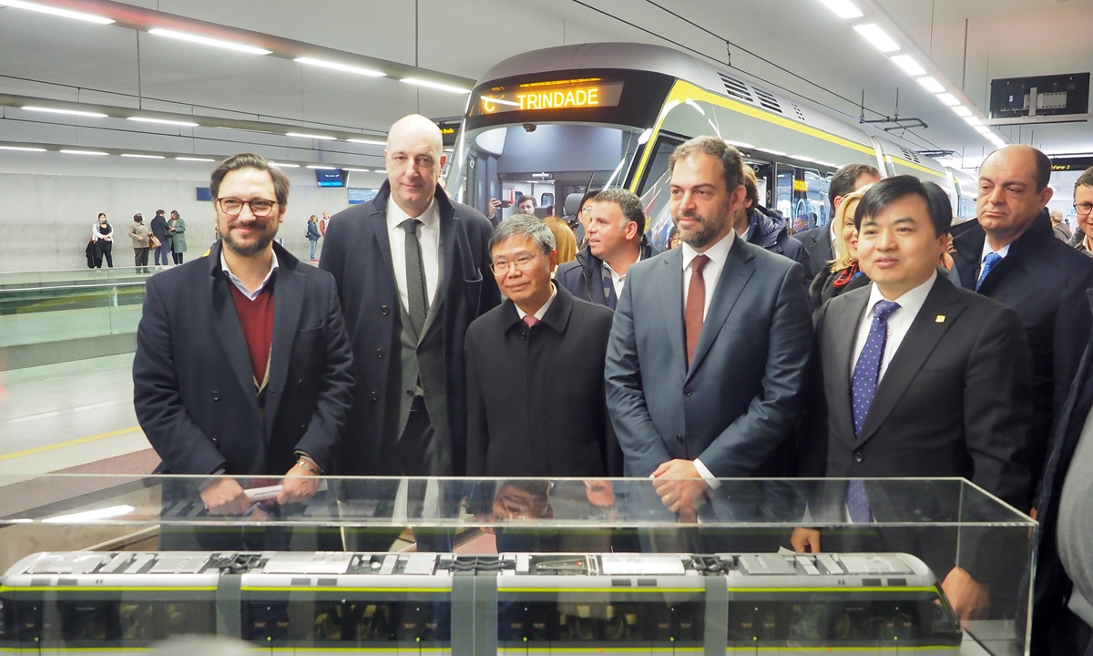The first batch of 18-set metro trains made by a Chinese enterprise were delivered to Portugal on February 11, 2023. Photo: Courtesy of CRRC Tangshan