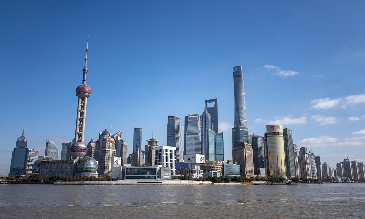 A view of Shanghai's Lujiazui financial district Photo: VCG
