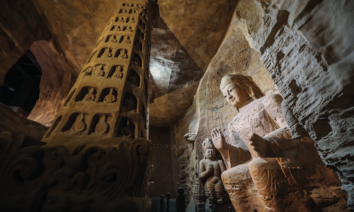 The 3D printed Yungang Grotteos in Qingdao, Shandong Province Photo: IC