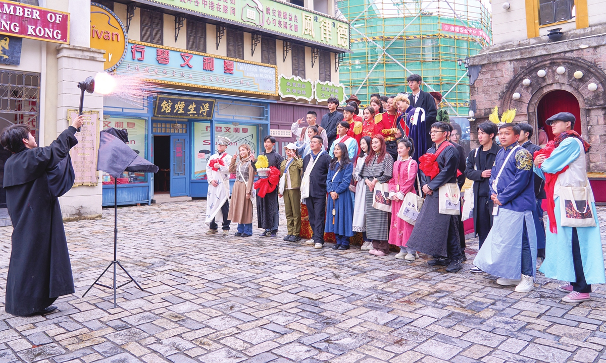Tourists experience acting at Hengdian Worlds Studios, China's equivalent to Hollywood. Photo: Courtesy of Shan Guanding, Hengdian Group
