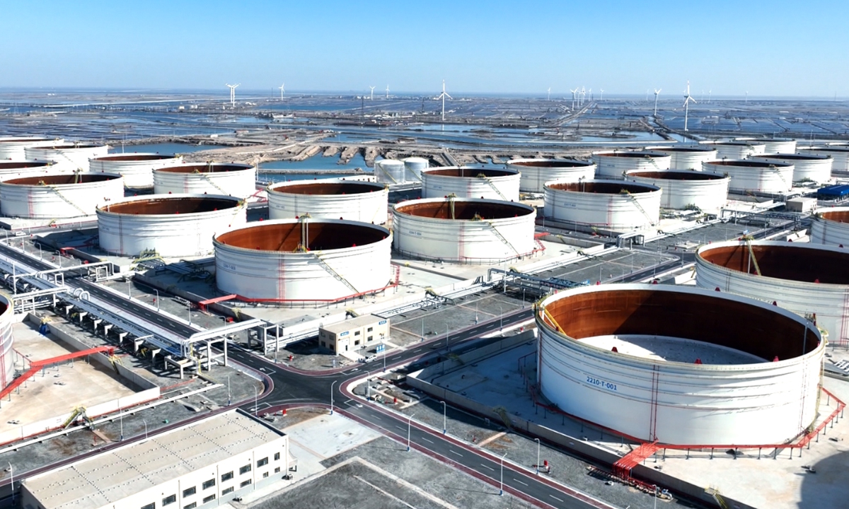 CNOOC's Dongying crude storage facility in Dongying, East China's Shandong Province Photo: Courtesy of CNOOC
