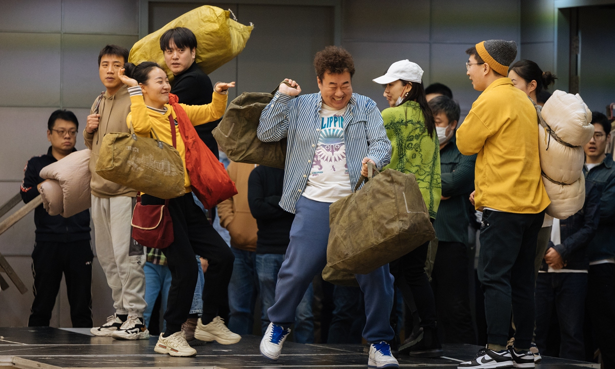Performers rehearse for the Chinese opera <em>Minning Town</em> at the National Centre for the Performing Arts in Beijing 
on February 20, 2023. Photo: Li Hao/Global Times