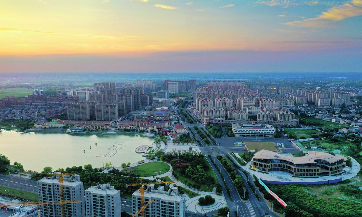 A view of Huangqiao town. Photo: Courtesy of Huangqiao publicity authority 