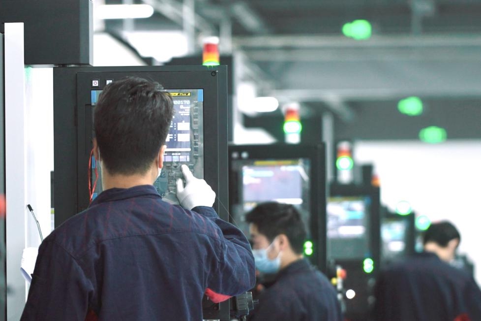 Engineers are testing products at the Dapeng UAV manufacturing base production workshop, in Tianfu New Area in Chengdu, Southwest China’s Sichuan Province. Photo: Courtesy of Chengdu Zongheng Automation Technology Co